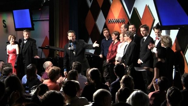 Elliott Forrest with the Comedy Contest finalists